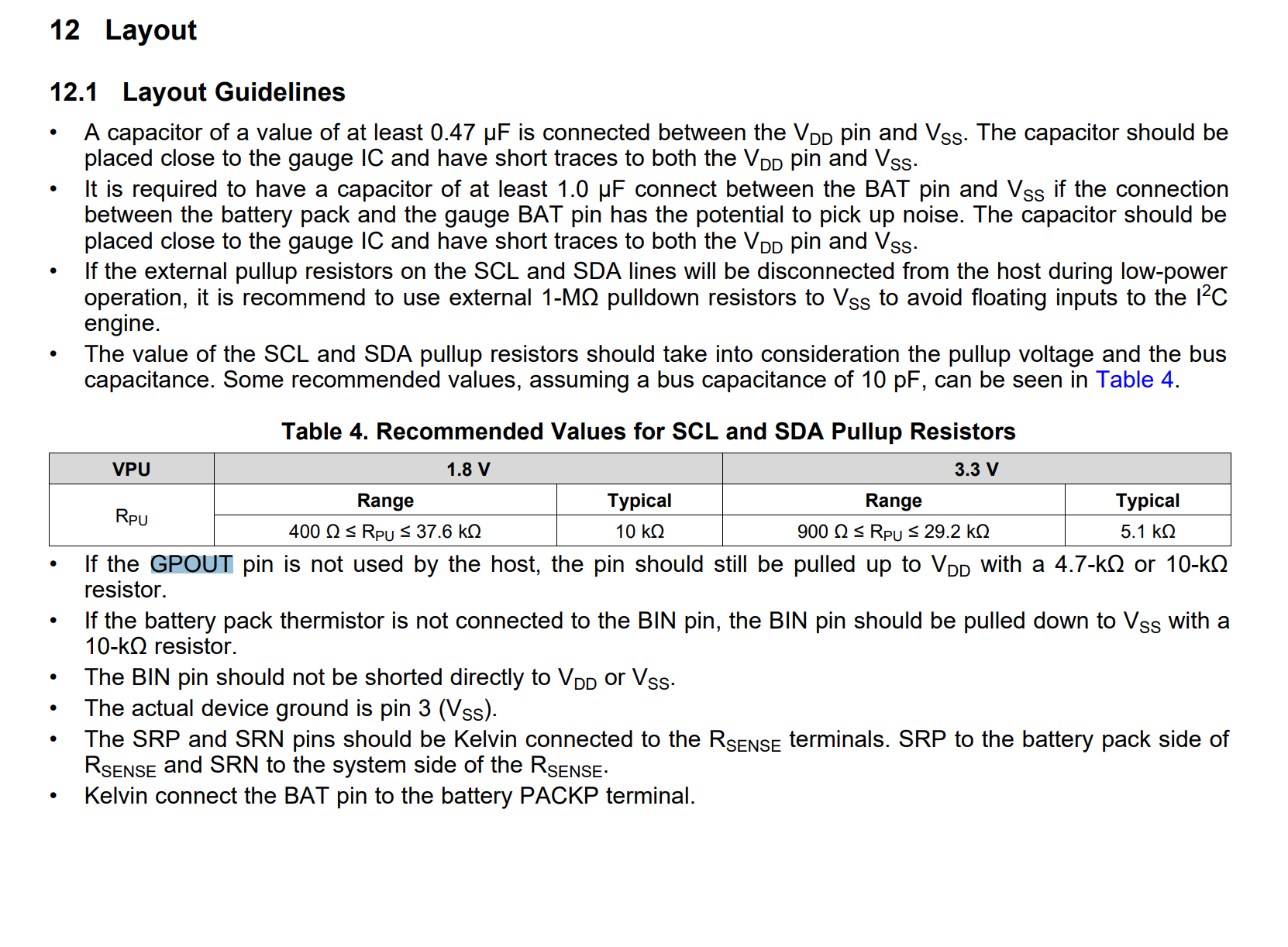 Capacitor values